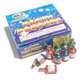 CHAMPAGNE PARTY POPPERS - BOX OF 72